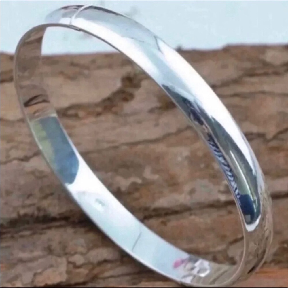 925 Stamped Sterling Silver 7” Bangle Bracelet NWT